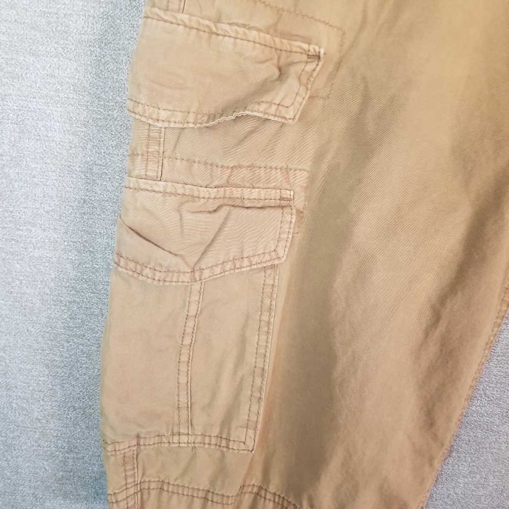 Carbon Men Sz 30 (30x13) Cargo Short Longer Length Khacki Thin Light School (764 - Picture 12 of 13
